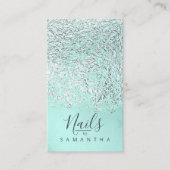 Folie Abstracte Silver Blauwgroen ID775 Visitekaartje (Voorkant)