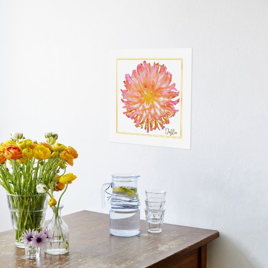 Folie Accent Dahlia Print Poster (Laag (Keuken))