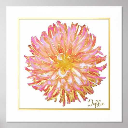 Folie Accent Dahlia Print Poster (Voorkant)