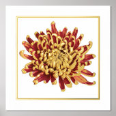 Folie Accent Red & Gold Mum Print Poster (Voorkant)