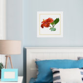 Folie Accent Red Hibiscus Flower Print (Insitu (Slaapkamer))