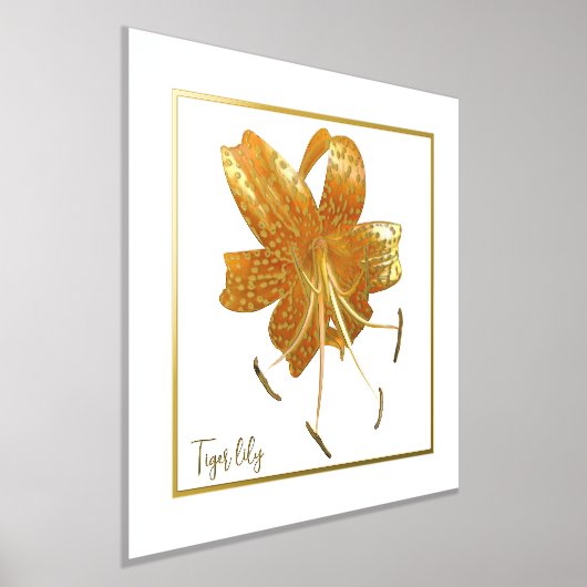 Folie Accent Tiger lily Print Poster (Laagn)