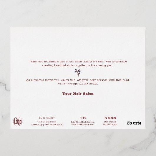 Folie accenten Silent Sterrennacht Holiday Kaart (Achterkant)