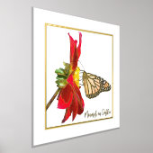 Folie accentuerende Monboogvlinder op Dahlia Print (Laagn)