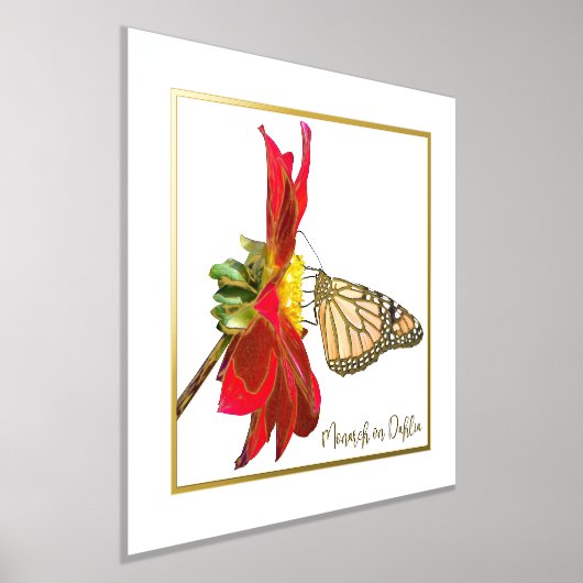 Folie accentuerende Monboogvlinder op Dahlia Print (Laagn)