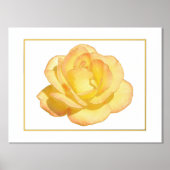 Folie Acent Yellow Rose Print Poster (Voorkant)