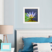 Folie Actief gele en lavender Water Lily Print (Insitu (Slaapkamer))