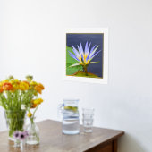 Folie Actief gele en lavender Water Lily Print (Laag (Keuken))