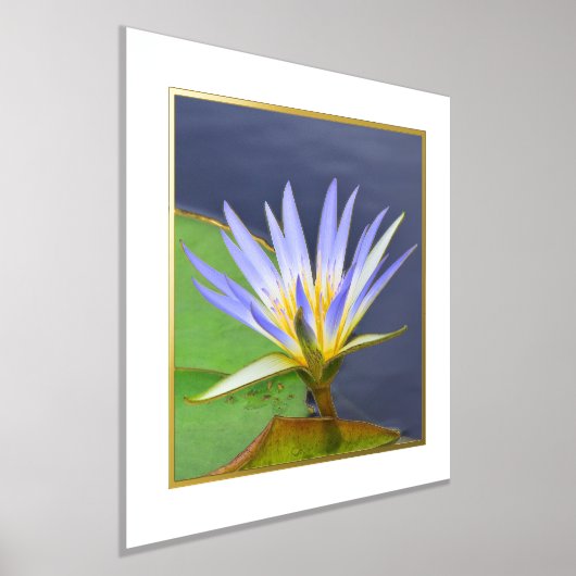 Folie Actief gele en lavender Water Lily Print (Laagn)