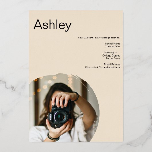 Folie Afstuderen Aankondiging college Hogeschool (Achterkant)