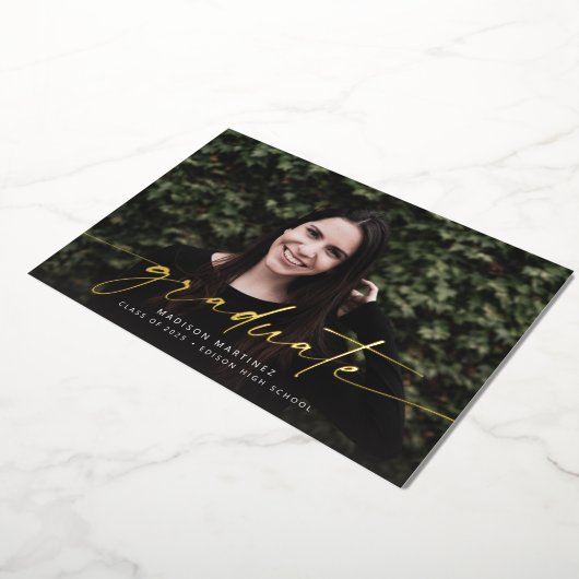 Folie Afstuderen de Aankondiging van het Afstudere (Gedraaid)