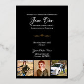 Folie Afstuderen Invitation Folie Uitnodiging (Achterkant)