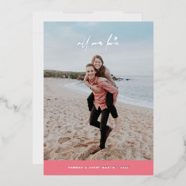 Folie Al onze Liefde Valentijnsdag Kaart - Roze