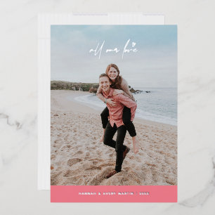 Folie Al onze Liefde Valentijnsdag Kaart - Roze