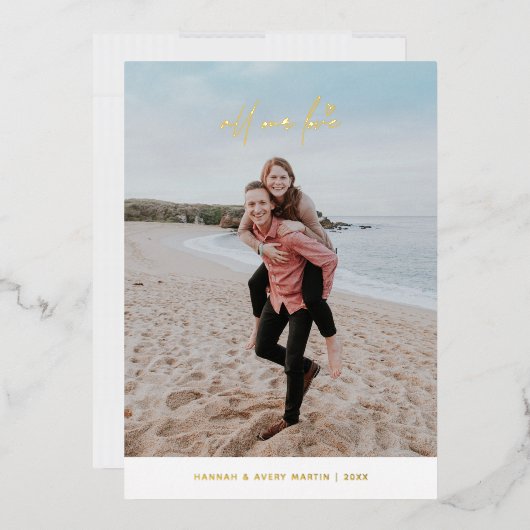 Folie Al onze Liefde Valentijnsdag Kaart - Wit (Envelop)