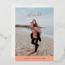 Folie Allemaal Onze Valentijnskaart - Perzik