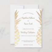 folie anananas bruiloft voor faux gold kaart (Voorkant)