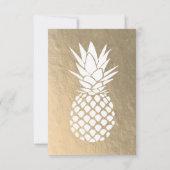 folie anananas bruiloft voor faux gold kaart (Achterkant)
