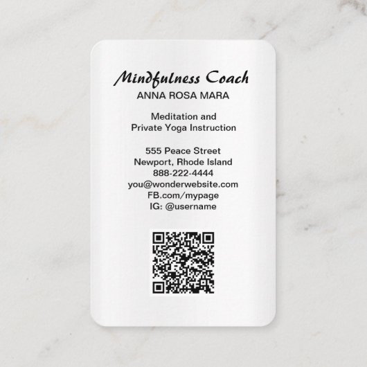 *~* Folie AP2 Pastel Abstracte QR code Mandala Visitekaartje (Achterkant)