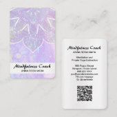 *~* Folie AP2 Pastel Abstracte QR code Mandala Visitekaartje (Voorkant / Achterkant)