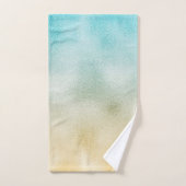 Folie Aqua en Gold Ombre Bad Handdoek (Handdoek)