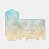 Folie Aqua en Gold Ombre Bedankdoosjes (Uitgevouwen)
