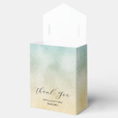 Folie Aqua en Gold Ombre Bedankdoosjes (Geopend)