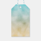 Folie Aqua en Gold Ombre Cadeaulabel (Achterkant)