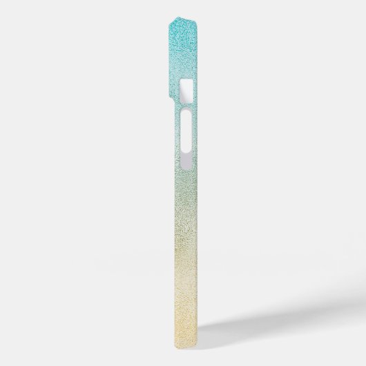 Folie Aqua en Gold Ombre Case-Mate iPhone Case (Achterkant / Links)