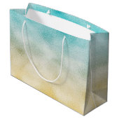 Folie Aqua en Gold Ombre Groot Cadeauzakje (Achterkant Gekanteld)