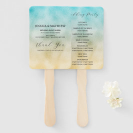 Folie Aqua en Gold Ombre Handwaaier