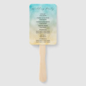 Folie Aqua en Gold Ombre Handwaaier (Achterkant)