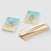 Folie Aqua en Gold Ombre Handwaaier (Niet-gemonteerd)