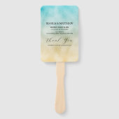 Folie Aqua en Gold Ombre Handwaaier (Voorkant)