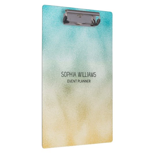 Folie Aqua en Gold Ombre Klembord (Rechts)