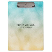 Folie Aqua en Gold Ombre Klembord (Voorkant)