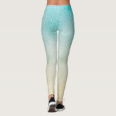Folie Aqua en Gold Ombre Leggings (Achterkant)
