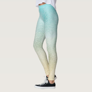 Folie Aqua en Gold Ombre Leggings