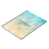 Folie Aqua en Gold Ombre Notitieboek (Linkerzijde)