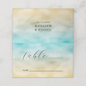 Folie Aqua en Gold Ombre Plaatskaartje (Buitenkant ongevouwen)