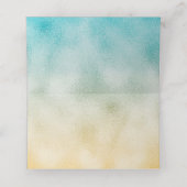 Folie Aqua en Gold Ombre Plaatskaartje (Binnenkant ongevouwen)
