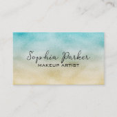 Folie Aqua en Gold Ombre Visitekaartje (Voorkant)