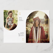 Folie Arch 2 Foto daarna/Now Afstuderen kondiging Folie Uitnodiging (Voorkant)