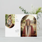 Folie Arch 2 Foto daarna/Now Afstuderen kondiging Folie Uitnodiging (Staand Voorkant)