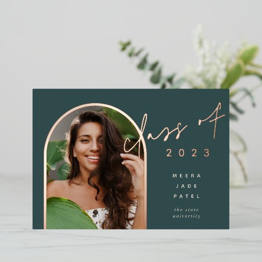 Folie Arch | Aankondiging foto-Afstuderen (Staand Voorkant)