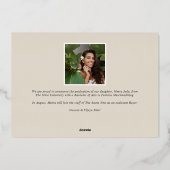 Folie Arch | Aankondiging foto-Afstuderen (Achterkant)