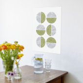 Folie Army Green Circle Geometrische kunst Print P (Laag (Keuken))