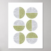 Folie Army Green Circle Geometrische kunst Print P (Voorkant)