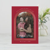 Folie Arts kersttouwtjes foto kerstkaart Kaart (Staand voorkant)