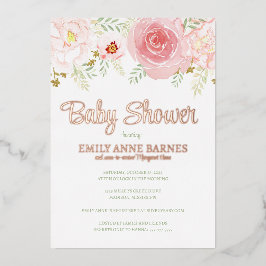 Folie Baby shower Invitation Folie Uitnodiging